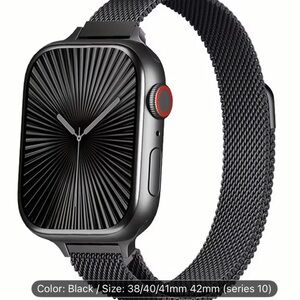 💙 Apple Watch SEries 10/11 38mm Black Mesh Band
